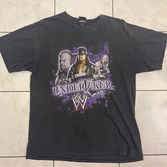 Vintage Y2K 2000s WWE The Undertaker Black T-Shirt Size Medium - Picture 1 of 4